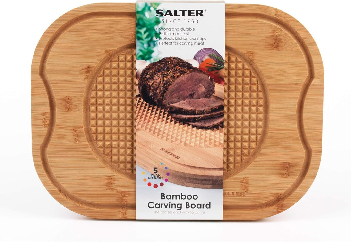 Premium Bamboo Cutting Board: Large 40x30cm with Juice Groove & Meat Spikes - High - Quality Kitchen Tool - Nourishment Tapestry
