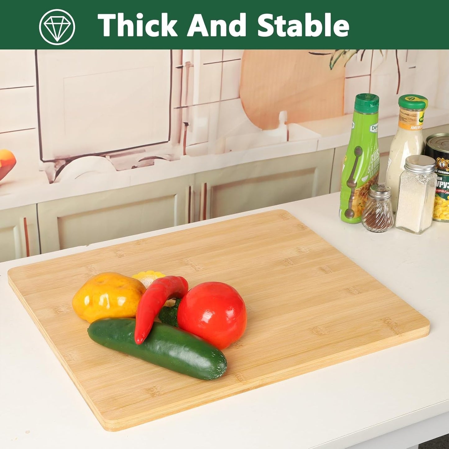 Premium Bamboo Cutting Board: Versatile Kitchen & Charcuterie Butcher Block - Perfect Housewarming Gift - Nourishing Tapestry
