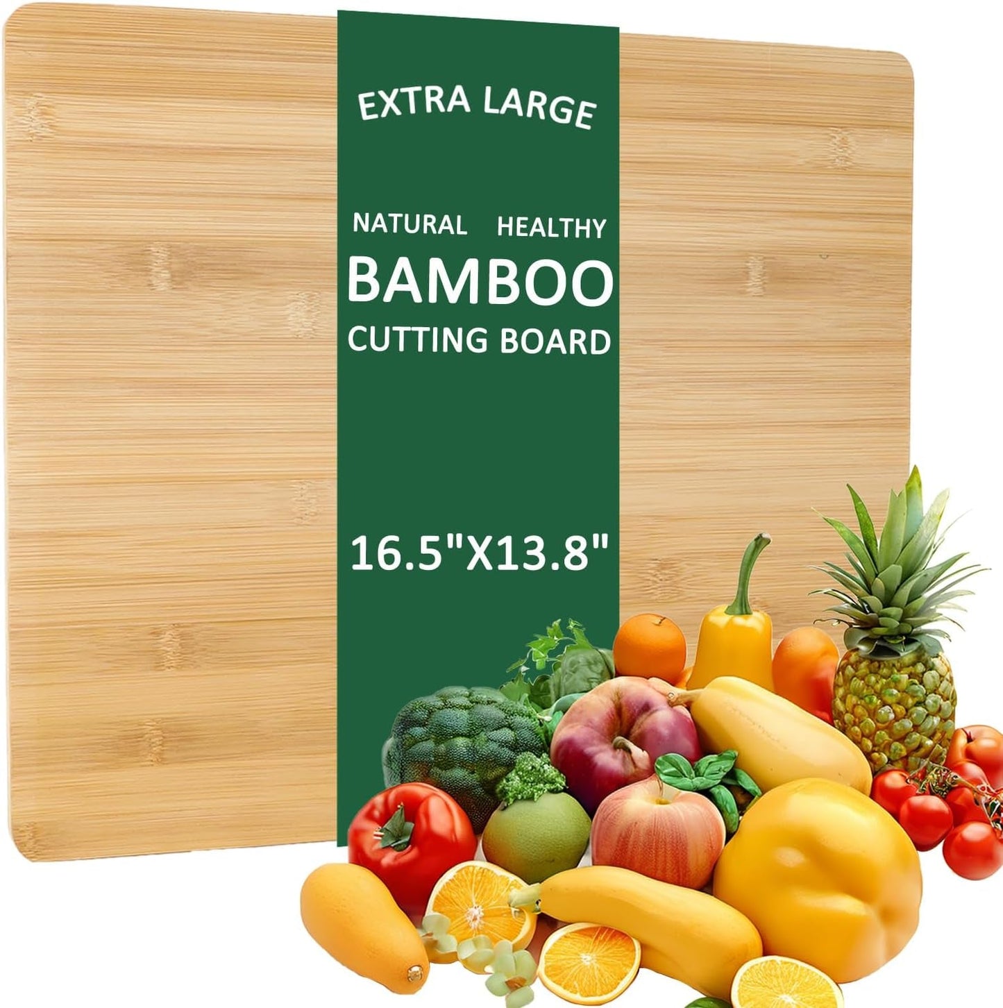 Premium Bamboo Cutting Board: Versatile Kitchen & Charcuterie Butcher Block - Perfect Housewarming Gift - Nourishing Tapestry