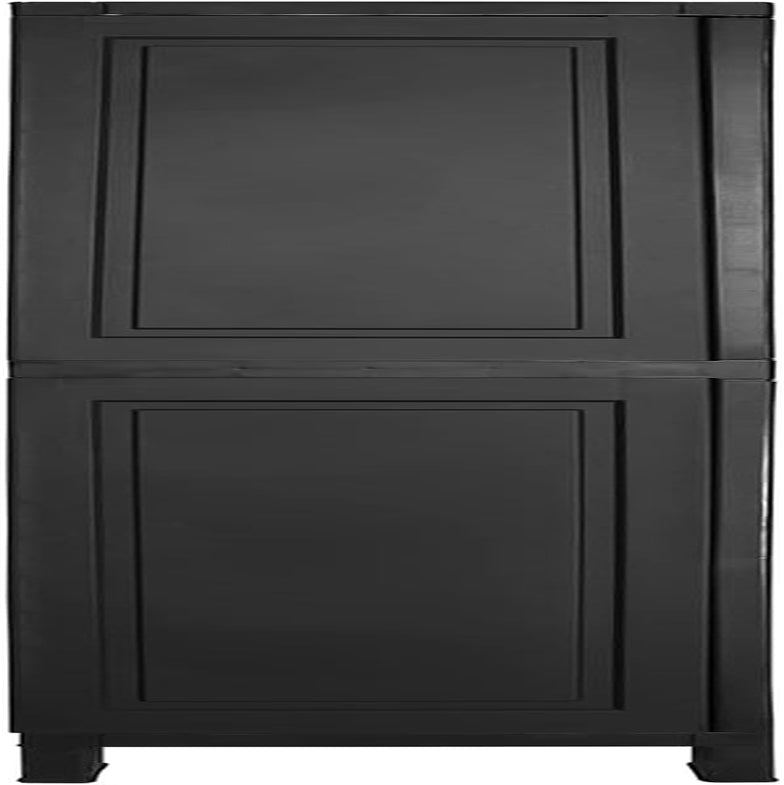 Secure 173cm Garden Shed: Lockable, Adjustable, Black Storage Cabinet for Outdoor Use - Nourishment Tapestry