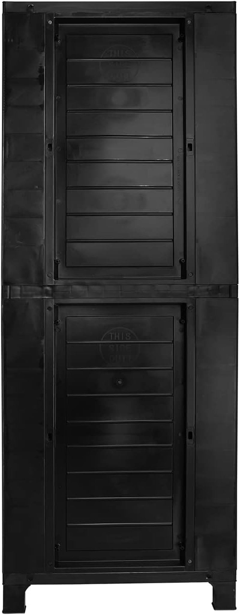 Secure 173cm Garden Shed: Lockable, Adjustable, Black Storage Cabinet for Outdoor Use - Nourishment Tapestry
