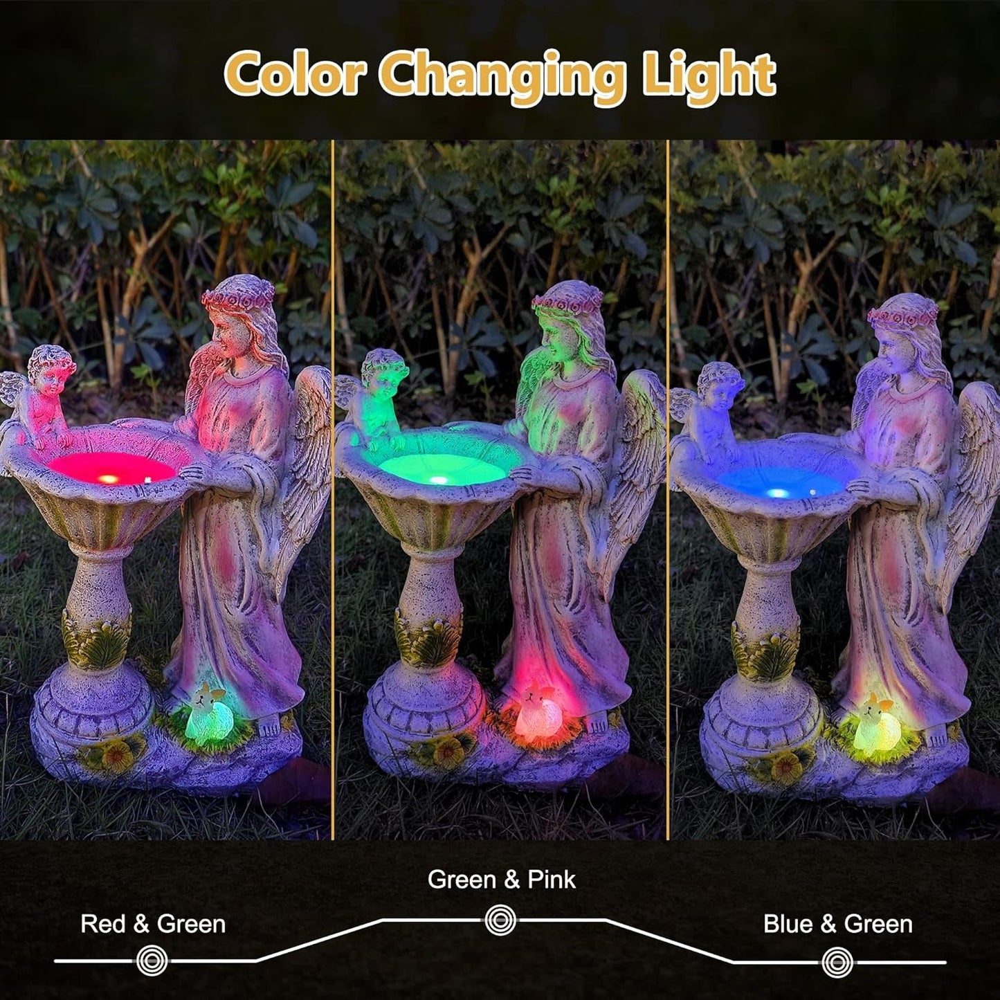 Solar Angel Garden Statue: Color - Changing Outdoor Decor - Buy Now! - Nourishment Tapestry