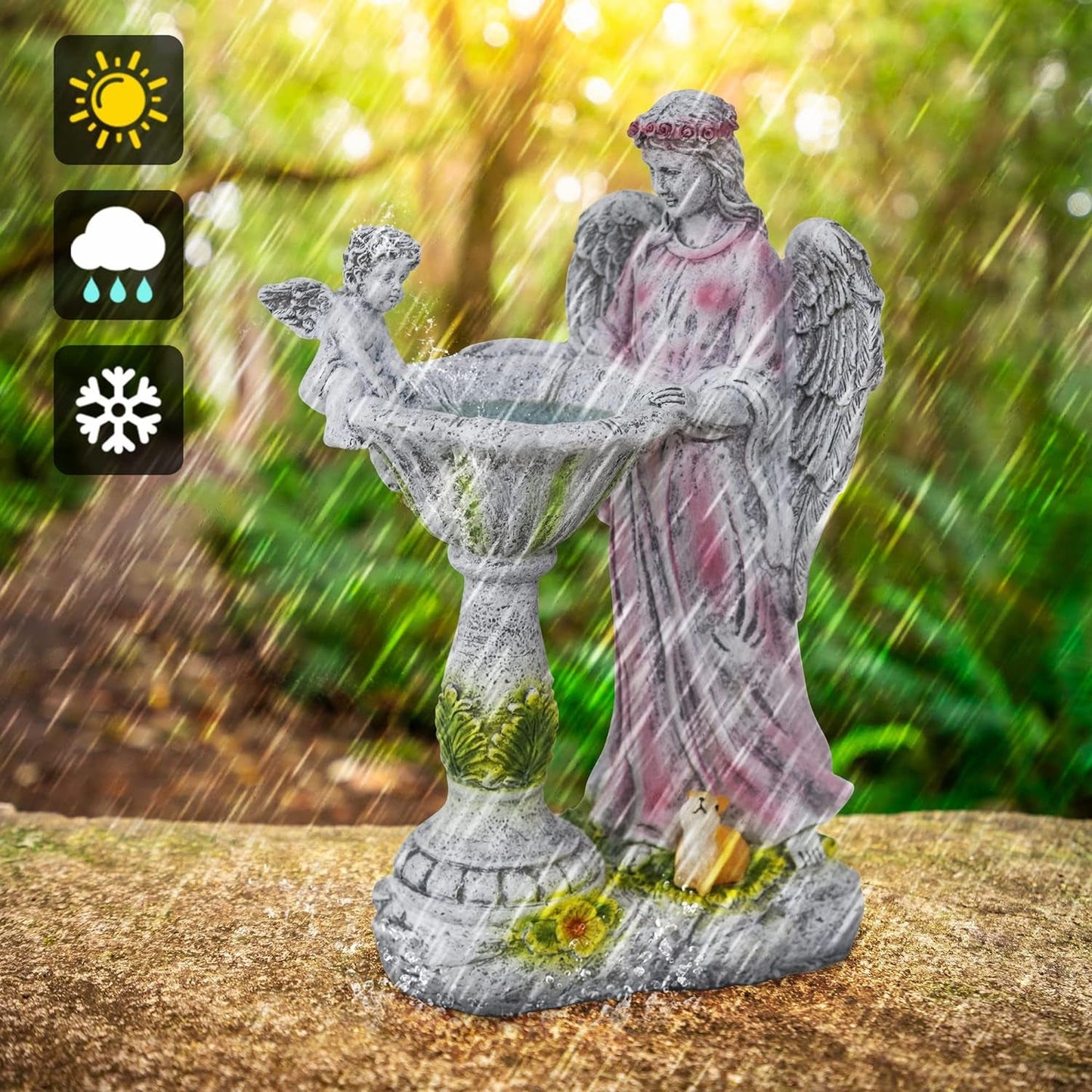 Solar Angel Garden Statue: Color - Changing Outdoor Decor - Buy Now! - Nourishment Tapestry