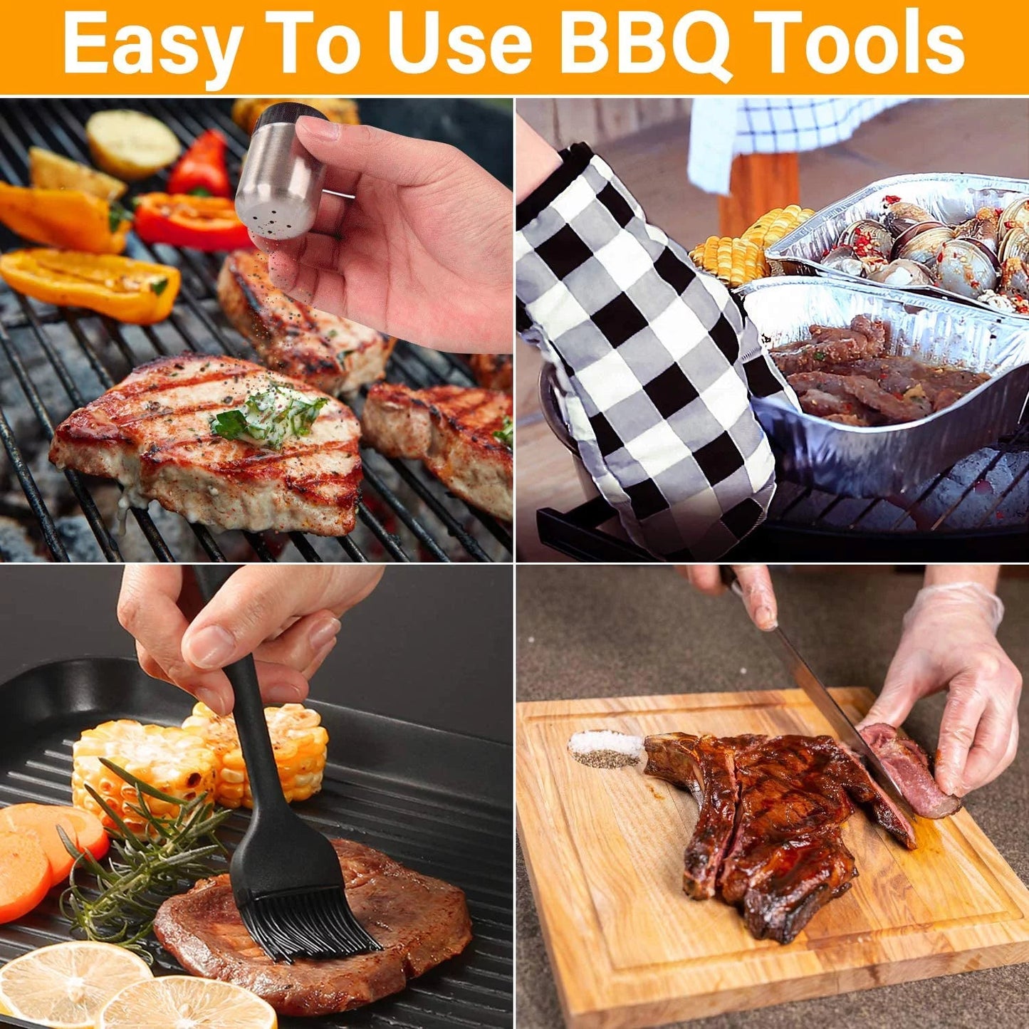 Ultimate 20 - Piece BBQ Grill Accessories Set with Stainless Steel Utensils and Cooler Bag for Camping and Outdoor Cooking - Nourishment Tapestry