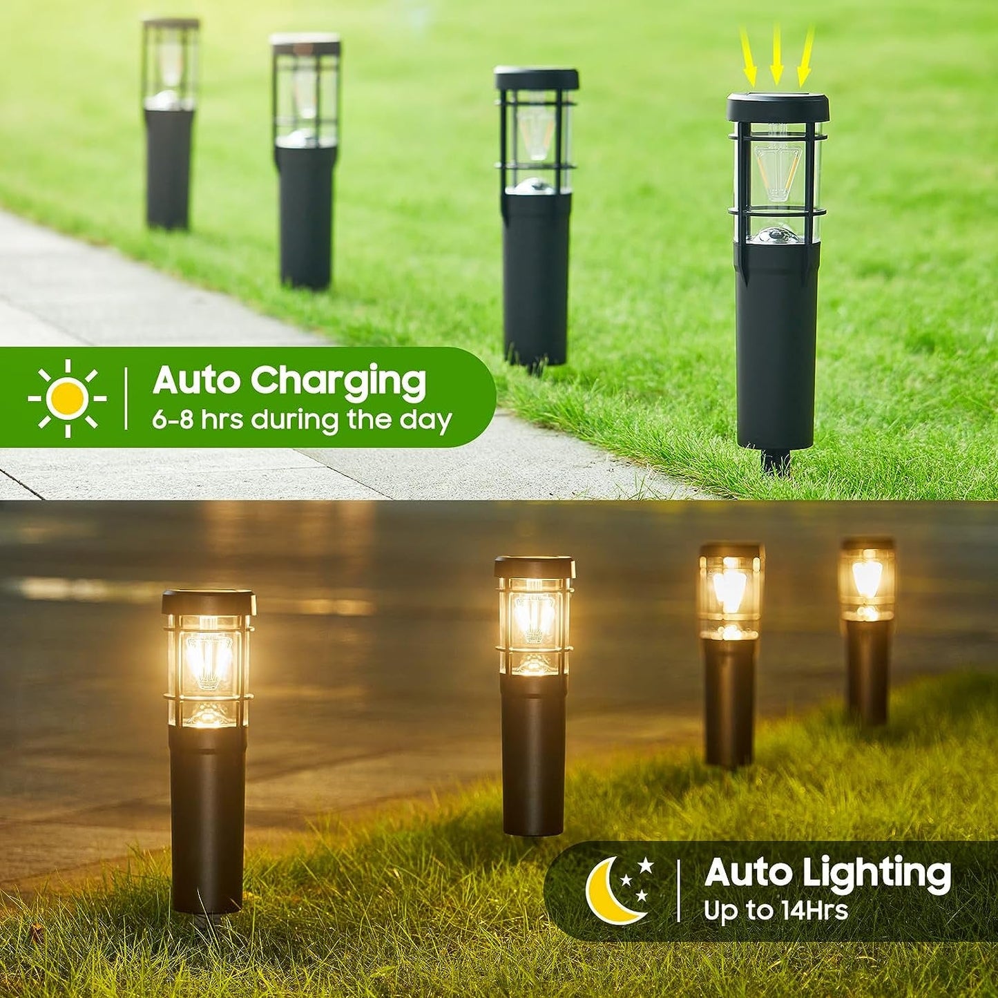 Ultra - Bright Solar Pathway Lights 6 - Pack: Illuminate Your Yard & Walkway - Nourishment Tapestry