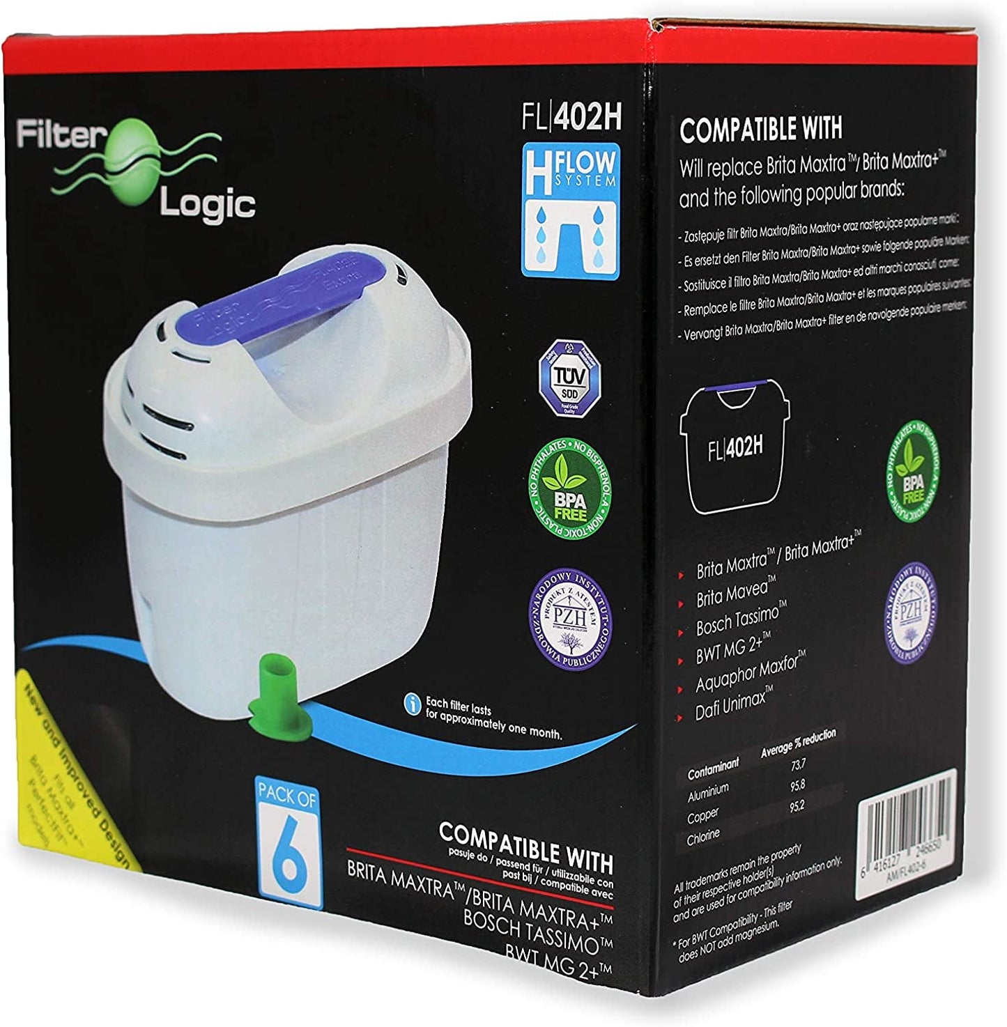 Universal 6 Pack Filter Cartridges for Brita Maxtra & Plus+ Water Jugs - Fits Various Brands & Models - Buy Now! - Nourishment Tapestry