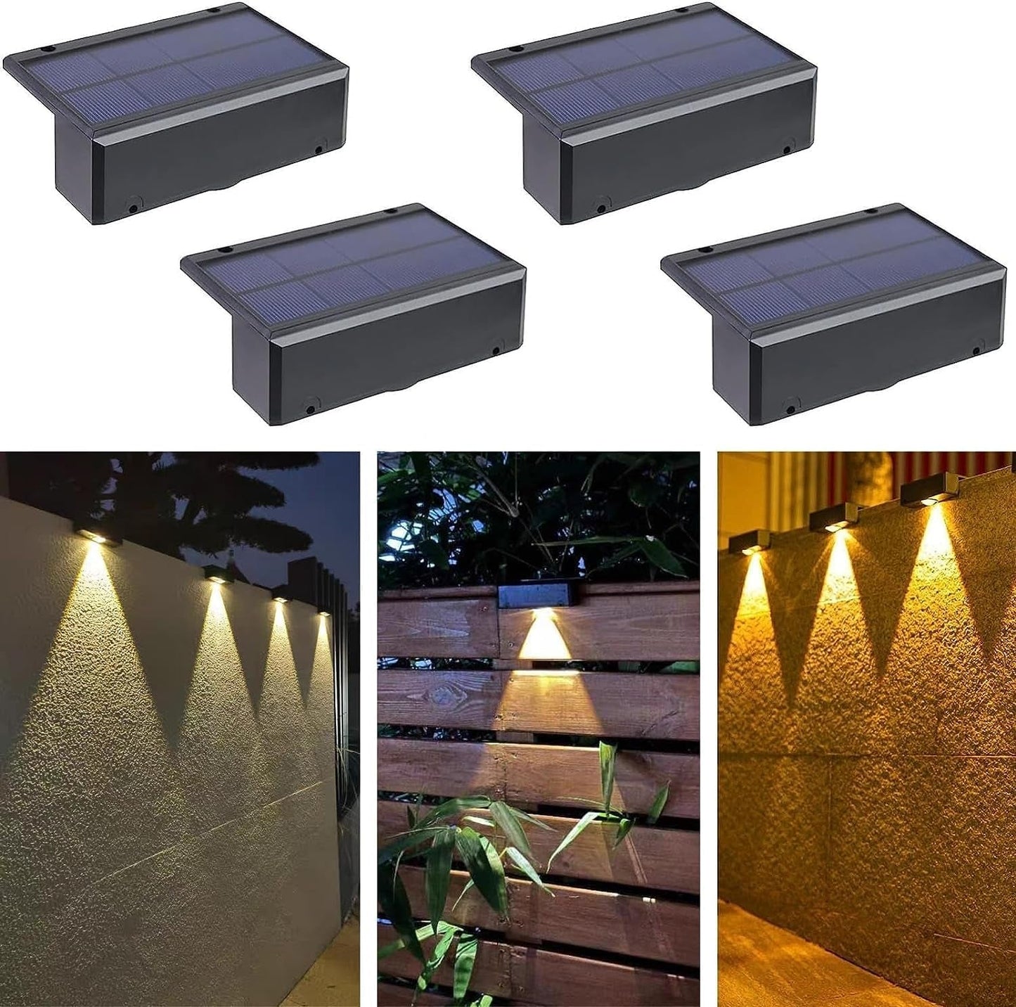 Waterproof Solar Deck Lights 4 - Pack: Illuminate Your Outdoor Space - Nourishment Tapestry