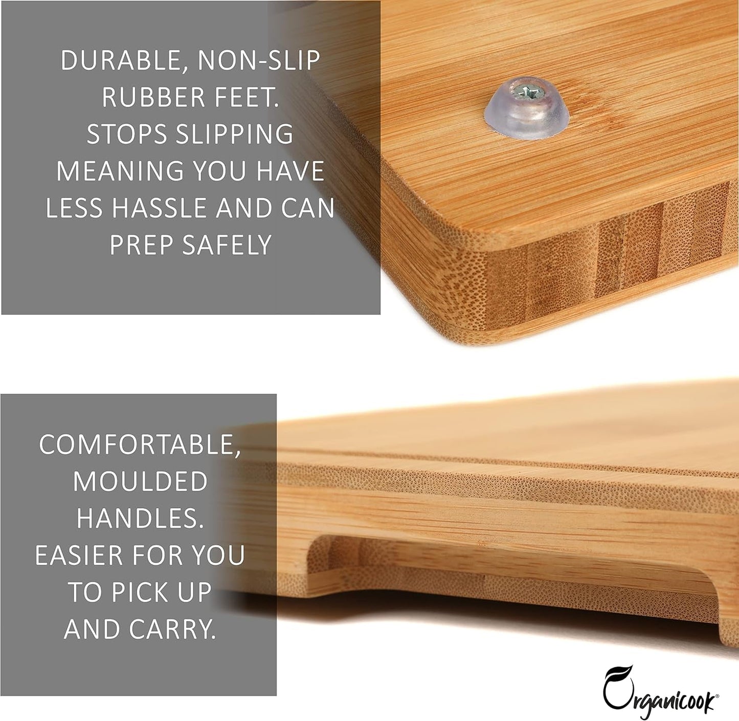 XL Bamboo Cutting Board: Non - Slip 40x30cm Eco - Friendly Kitchen Essential - Nourishment Tapestry