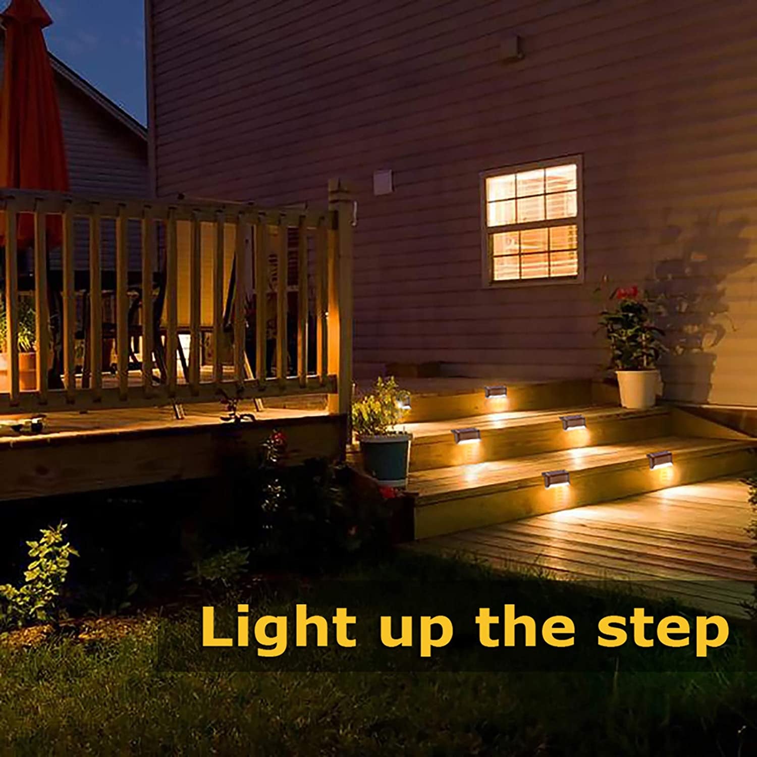 16 - Pack Solar Deck Lights: Warm White LED Accent Lighting for Patio, Stairs & Fence - Waterproof Outdoor Ambiance - Nourishment Tapestry