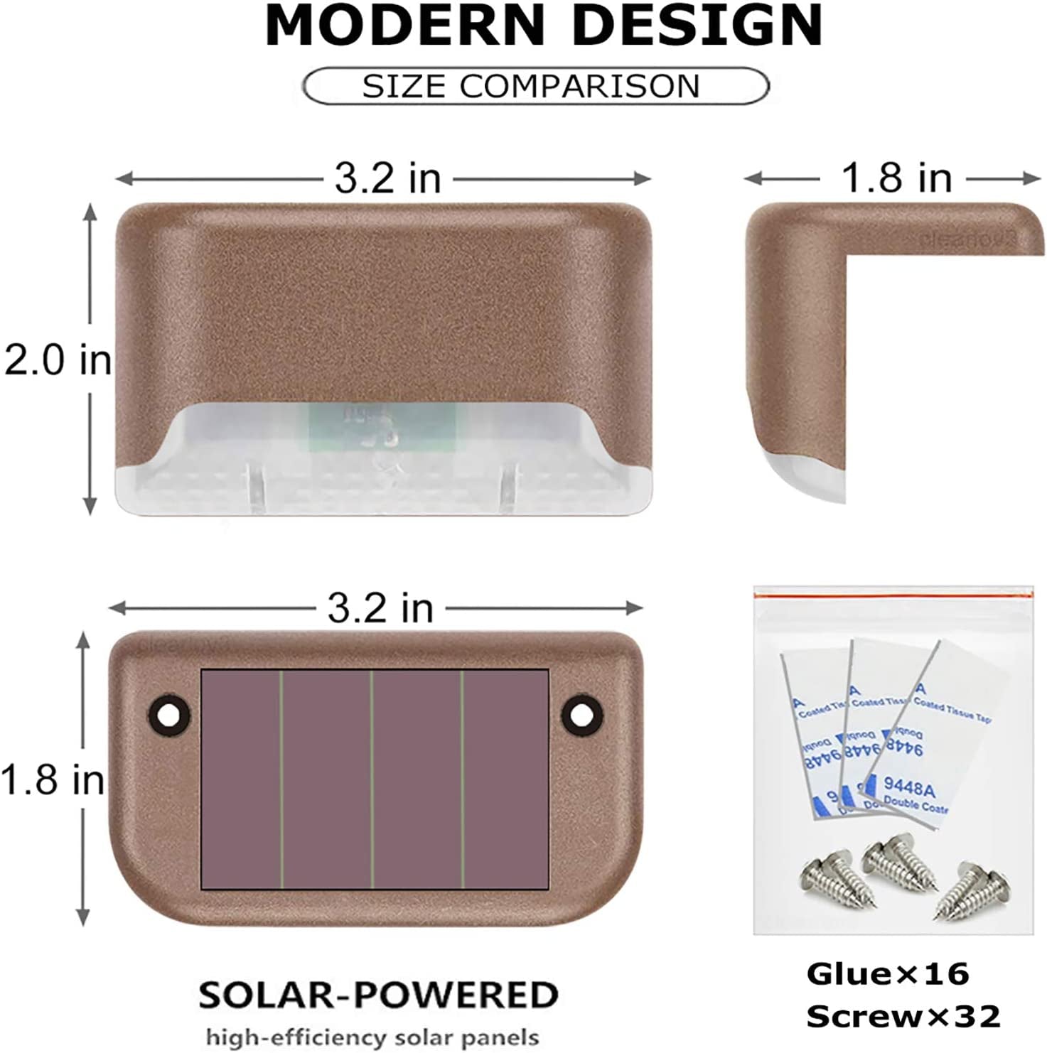 16 - Pack Solar Deck Lights: Warm White LED Accent Lighting for Patio, Stairs & Fence - Waterproof Outdoor Ambiance - Nourishment Tapestry