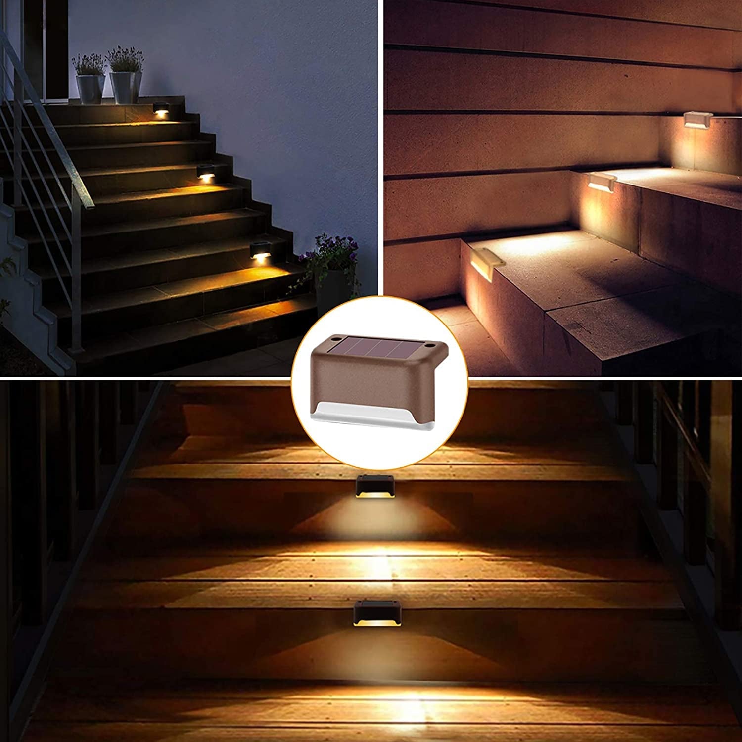 16 - Pack Solar Deck Lights: Warm White LED Accent Lighting for Patio, Stairs & Fence - Waterproof Outdoor Ambiance - Nourishment Tapestry