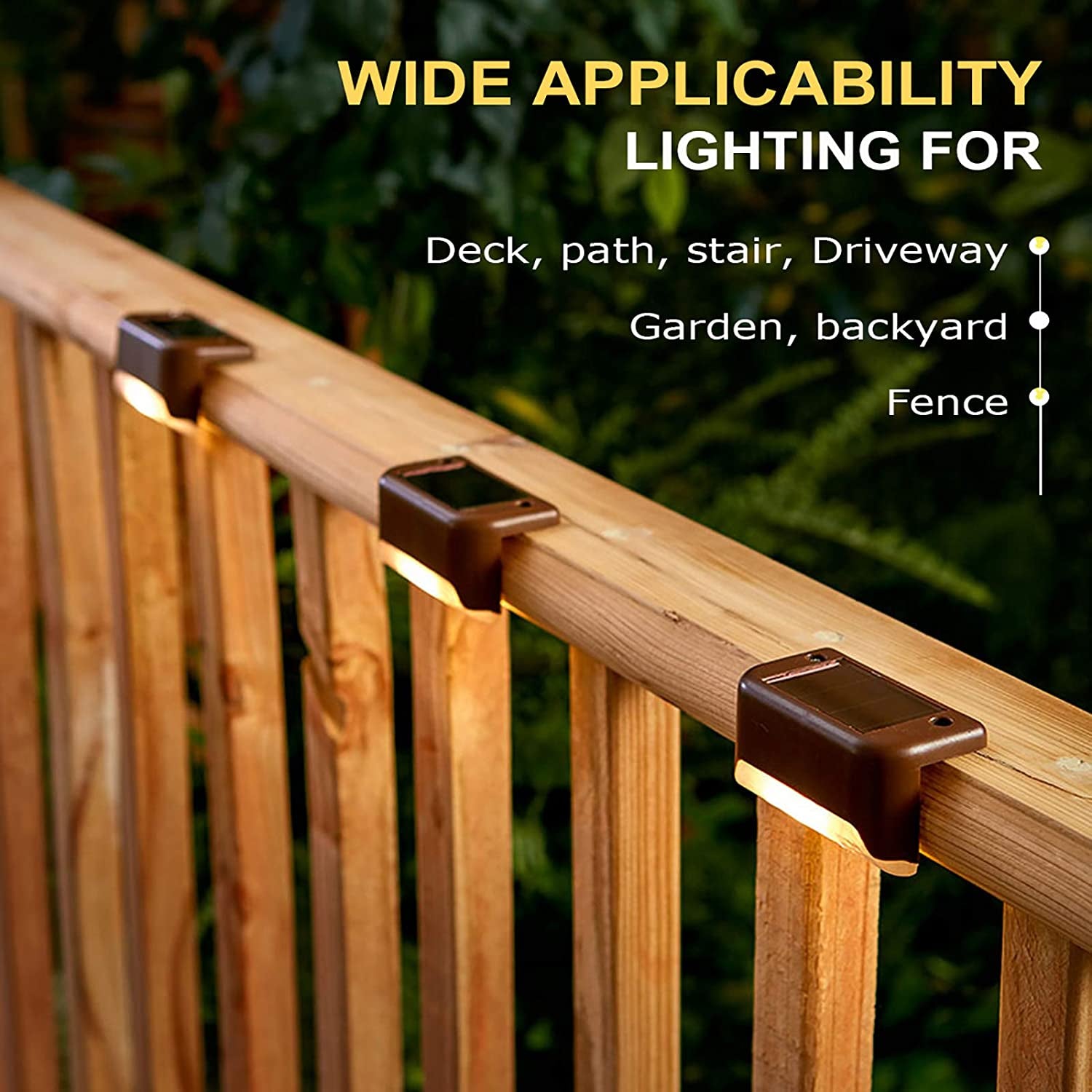 16 - Pack Solar Deck Lights: Warm White LED Accent Lighting for Patio, Stairs & Fence - Waterproof Outdoor Ambiance - Nourishment Tapestry