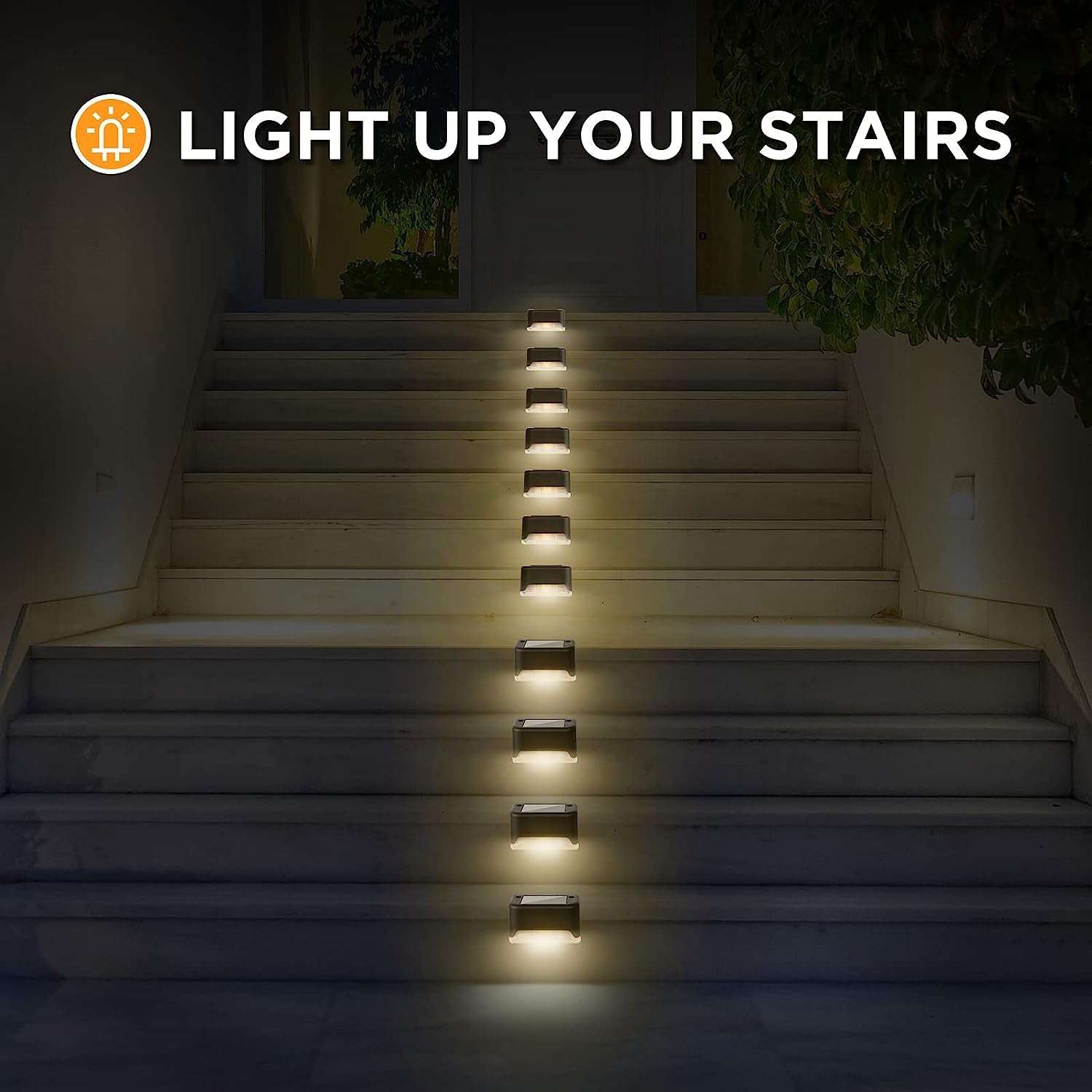 16 - Pack Solar Deck Lights: Waterproof LED Warm Glow for Stairs, Fences & Pathways - Outdoor Lighting Solution - Nourishment Tapestry