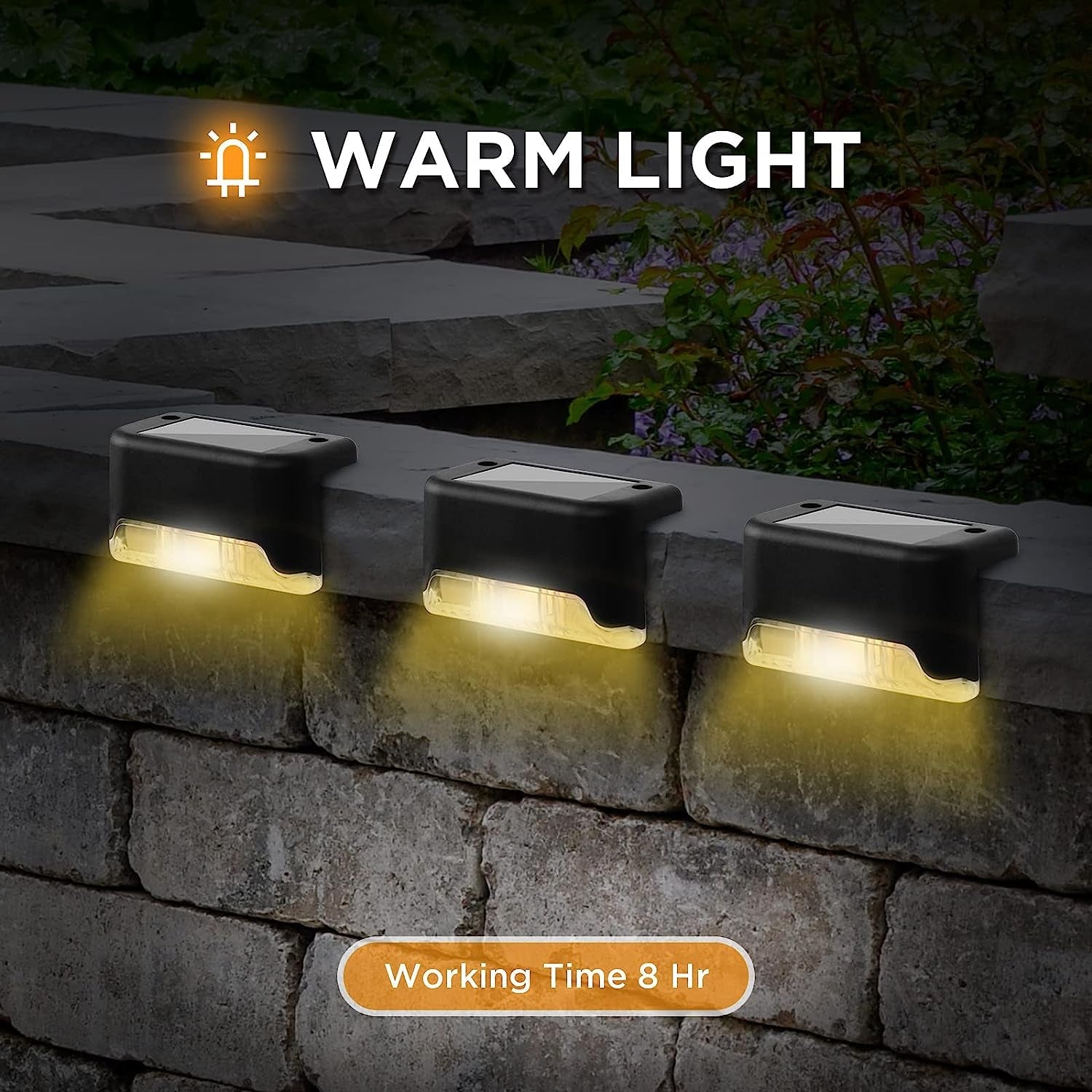 16 - Pack Solar Deck Lights: Waterproof LED Warm Glow for Stairs, Fences & Pathways - Outdoor Lighting Solution - Nourishment Tapestry
