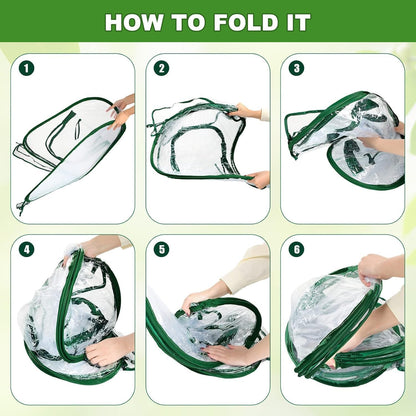 2 - Pack Pop - Up Greenhouse: Portable Plant Protection for Indoor & Outdoor Gardens - Nourishment Tapestry