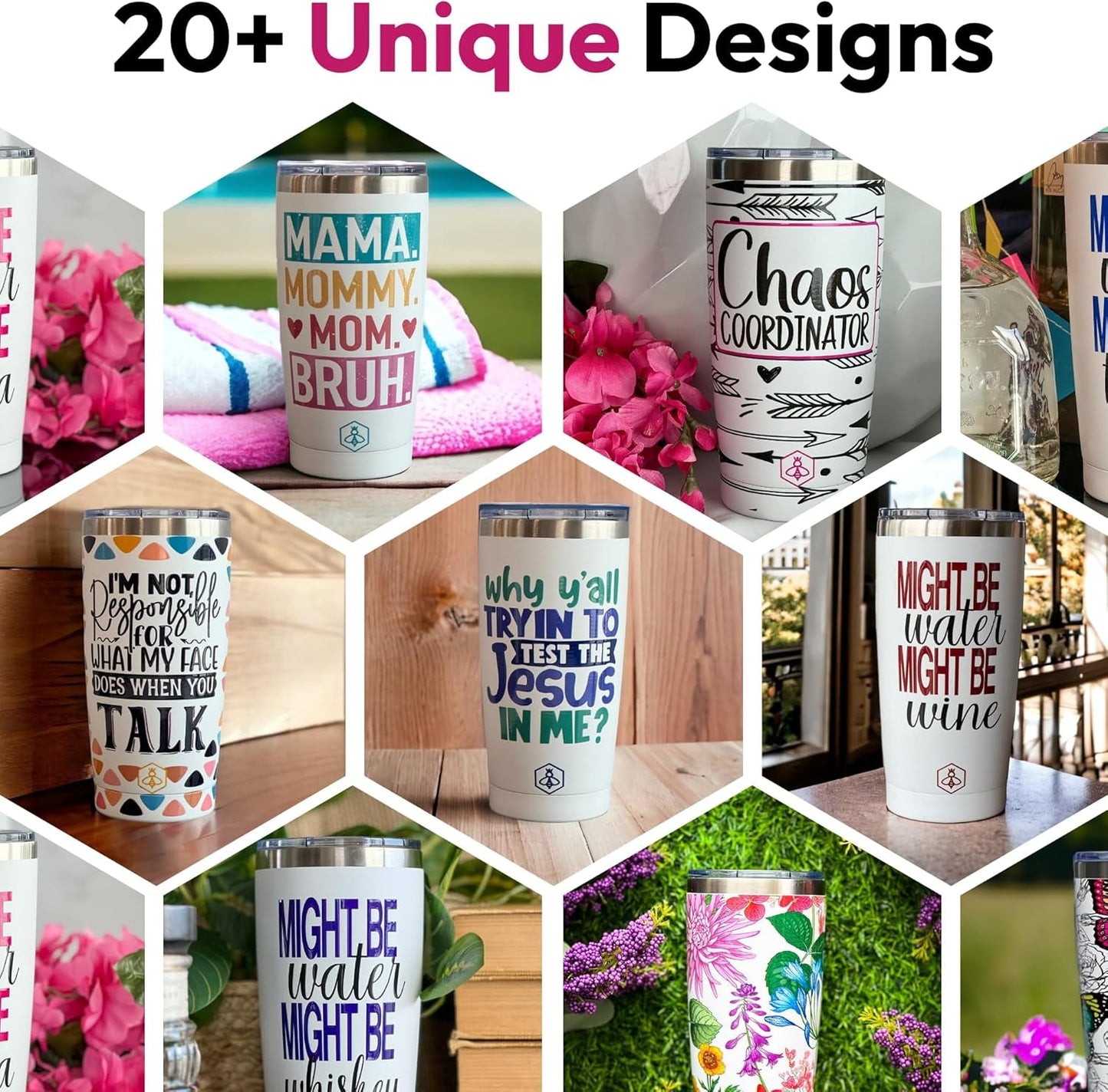 20Oz Insulated Coffee Tumbler – Leakproof, Bpa - Free Stainless Steel Cup for Hot & Cold Drinks – Travel Mug, Birthday Gift for Women, Mom, Best Friend (Might Be Vodka) - Nourishing Tapestry