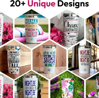20Oz Insulated Coffee Tumbler – Leakproof, Bpa - Free Stainless Steel Cup for Hot & Cold Drinks – Travel Mug, Birthday Gift for Women, Mom, Best Friend (Might Be Vodka) - Nourishing Tapestry