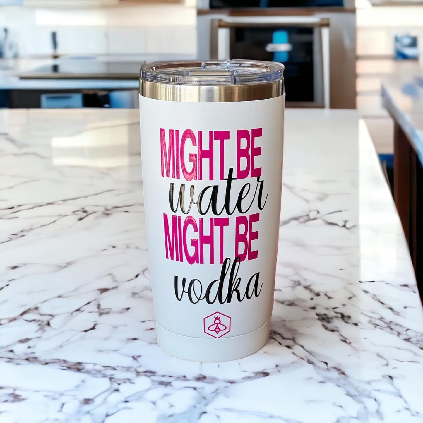 20Oz Insulated Coffee Tumbler – Leakproof, Bpa - Free Stainless Steel Cup for Hot & Cold Drinks – Travel Mug, Birthday Gift for Women, Mom, Best Friend (Might Be Vodka) - Nourishing Tapestry