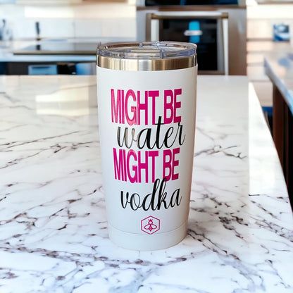 20Oz Insulated Coffee Tumbler – Leakproof, Bpa - Free Stainless Steel Cup for Hot & Cold Drinks – Travel Mug, Birthday Gift for Women, Mom, Best Friend (Might Be Vodka) - Nourishing Tapestry