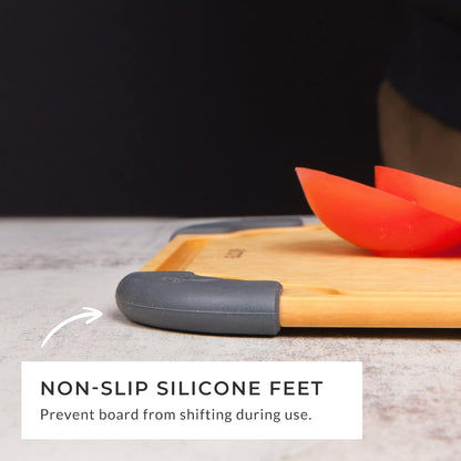 Essential Series Wood Fiber Cutting Board for Kitchen, Knife Friendly, Dishwasher Safe, Non-Slip Feet, Juice Groove, Reversible, Non-Porous, Eco Friendly, 10"X 7" SMALL