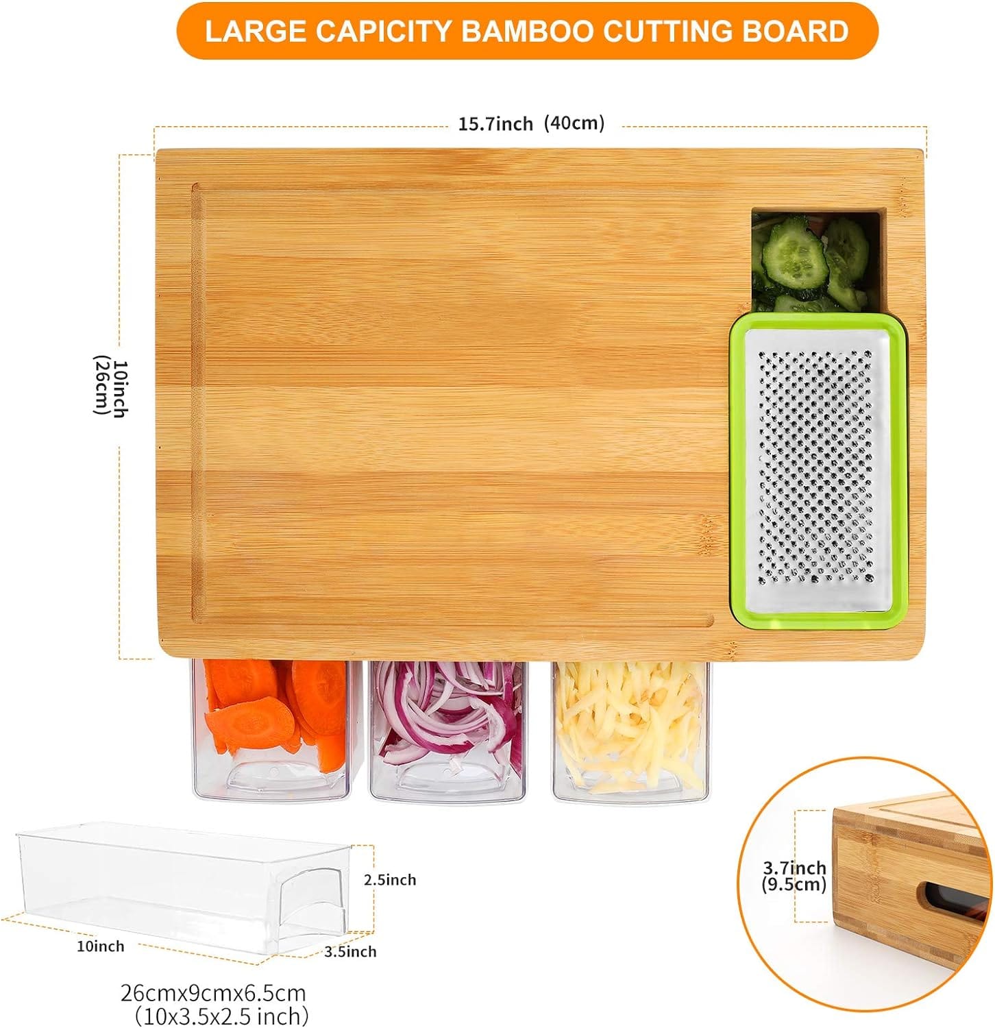 4 - in - 1 Kitchen Prep Station: Ultimate Chopping Board Set with Containers for Effortless Meal Prep - Nourishment Tapestry