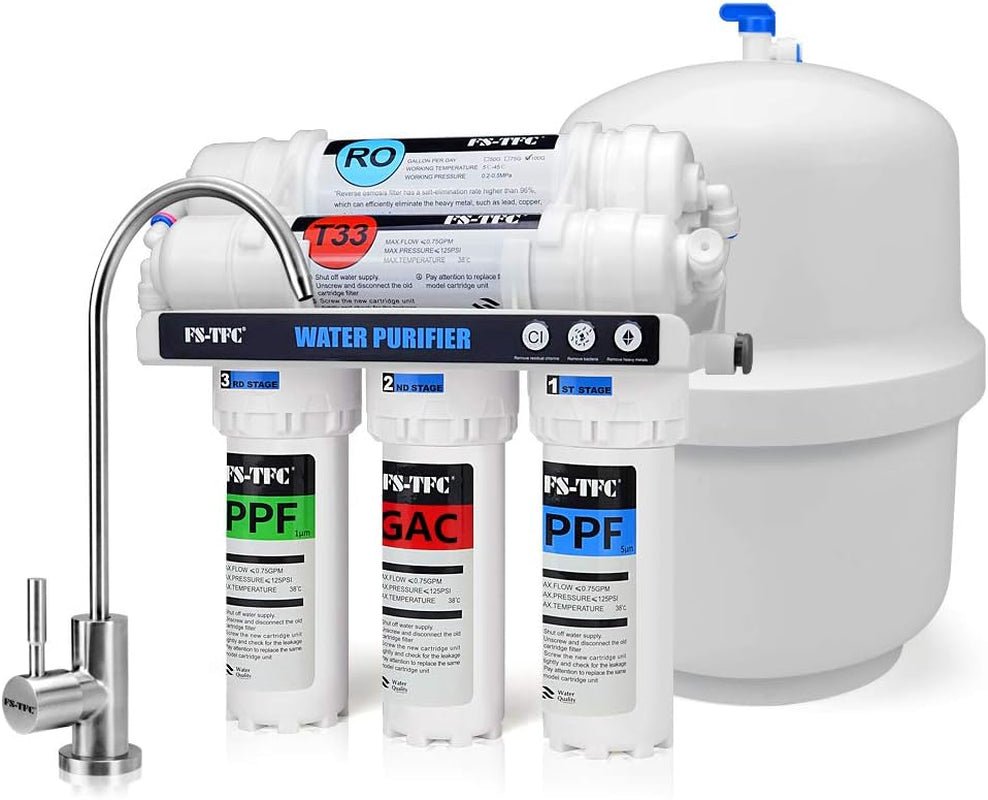 5 - Stage Reverse Osmosis Water Filtration System 100GPD + 4 Free Filters - Nourishment Tapestry