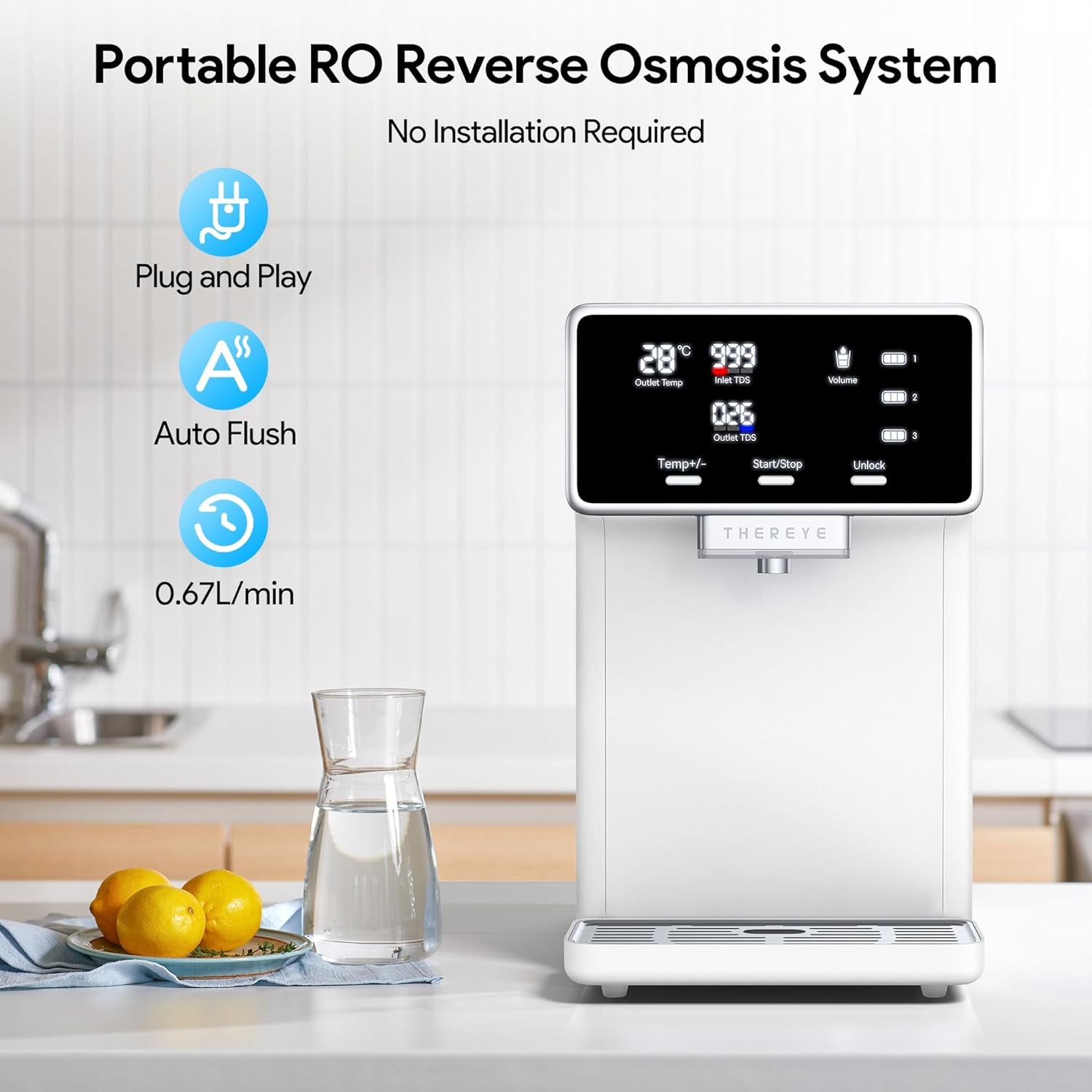 7 - Stage Countertop RO Water Filter: Instant Heating, Portable Filtration for Home & RV - Nourishment Tapestry