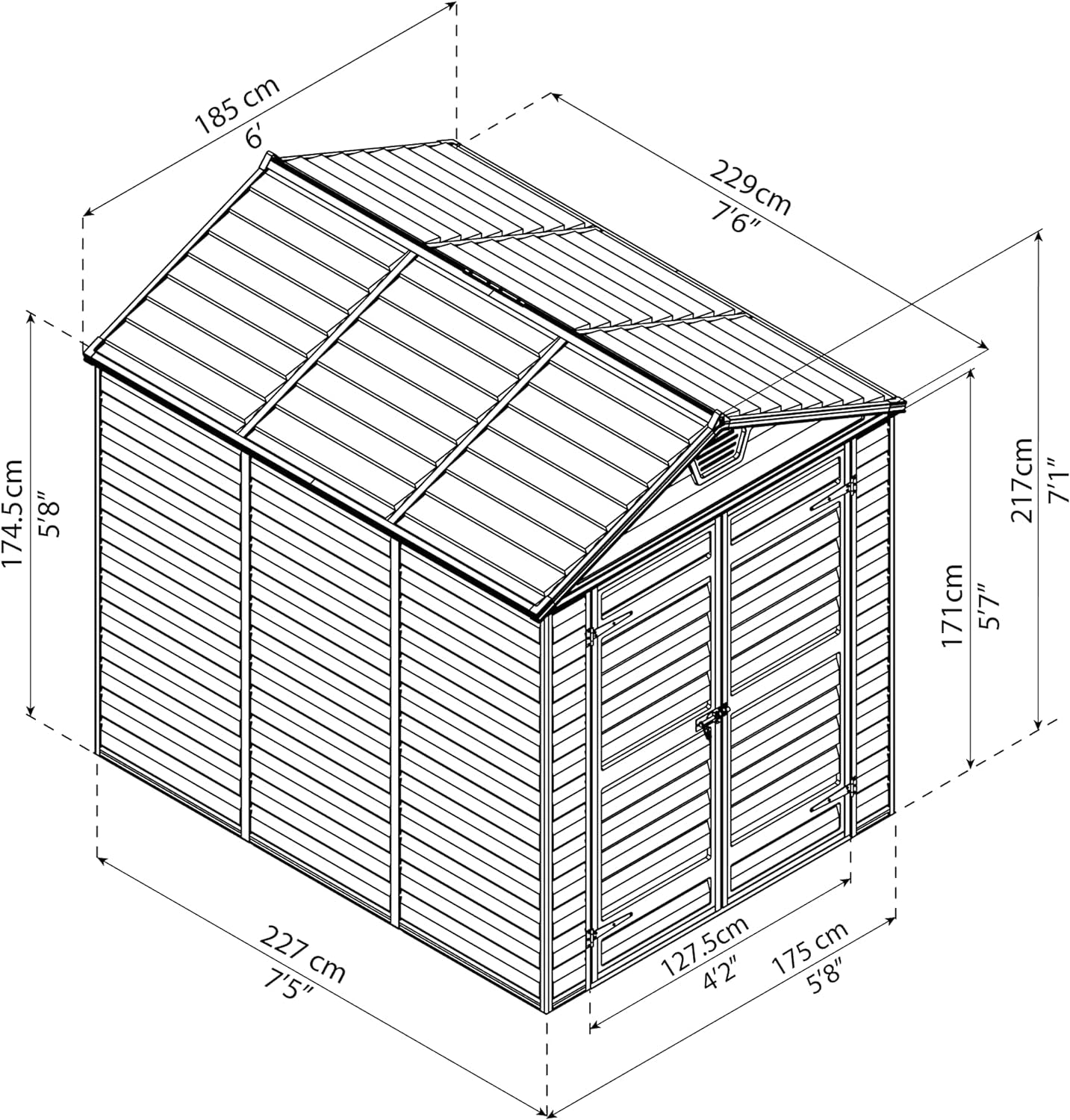 Amber Skylight 6x8Ft Storage Shed: Spacious, Durable Backyard Solution with Natural Light - Buy Online Now - Nourishment Tapestry