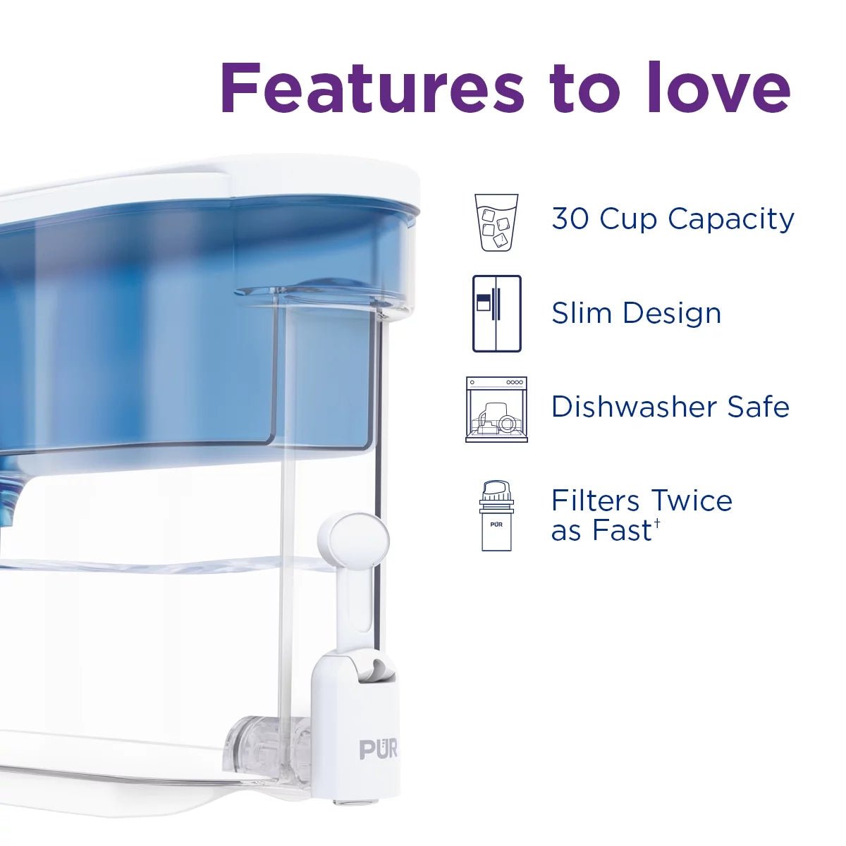 Blue 30 - Cup Water Filtration Dispenser - Stay Hydrated with this Refreshing Filtered Water Dispenser - Nourishment Tapestry