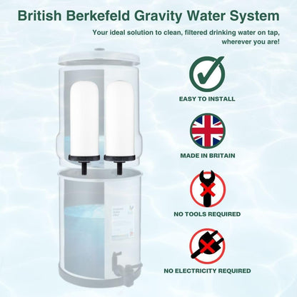 British Berkefeld Ultra Fluoride Ceramic Water Filter Cartridge | Reduces Fluoride, Chlorine & More | Replacement Candle for Gravity Filters | W9120133 (1 Pack) - Nourishment Tapestry