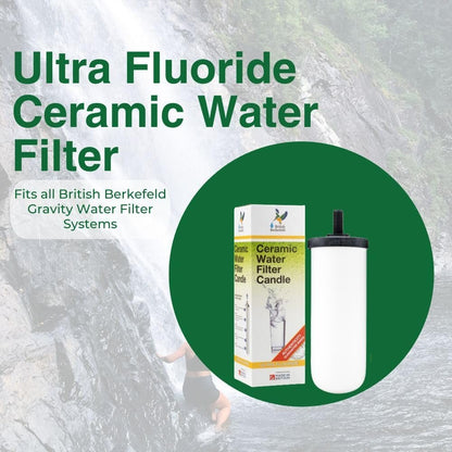 British Berkefeld Ultra Fluoride Ceramic Water Filter Cartridge | Reduces Fluoride, Chlorine & More | Replacement Candle for Gravity Filters | W9120133 (1 Pack) - Nourishment Tapestry