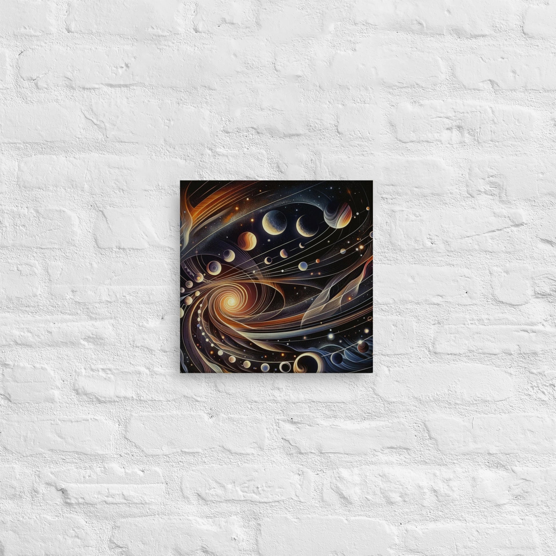 Celestial Moon Orbit Canvas: Mesmerizing Lunar Art for Your Space - Nourishment Tapestry