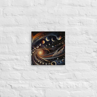 Celestial Moon Orbit Canvas: Mesmerizing Lunar Art for Your Space - Nourishment Tapestry