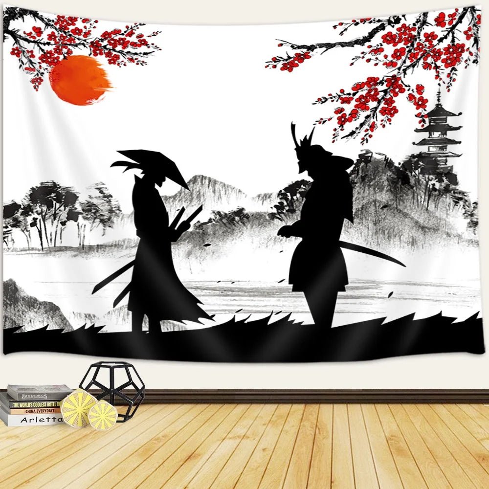 Cherry Blossom Japanese Style Wall Tapestry - 60x40 - Bedroom, Living Room, Dorm Decor - Nourishment Tapestry
