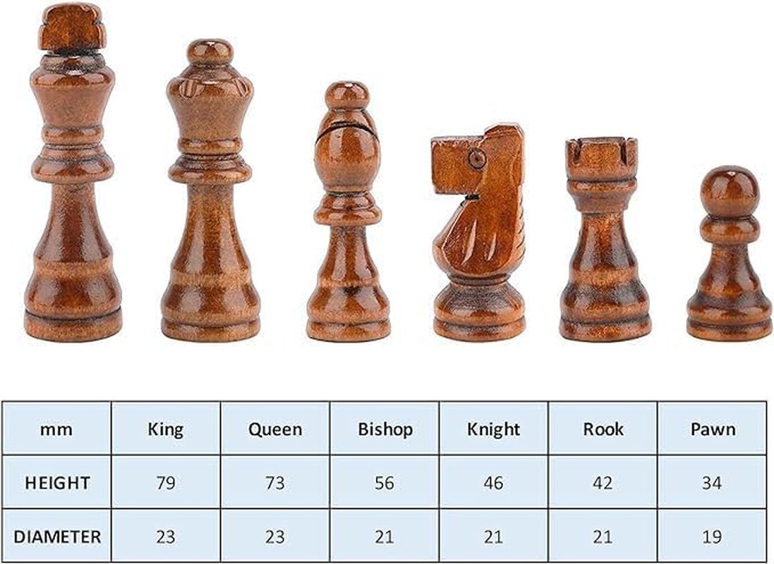 ® Chess Set CKW - 004 - Folding Board Game with Crafted Pieces and 2 Extra Queens - Perfect Gift for Family Fun - Nourishment Tapestry
