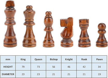 ® Chess Set CKW - 004 - Folding Board Game with Crafted Pieces and 2 Extra Queens - Perfect Gift for Family Fun - Nourishment Tapestry