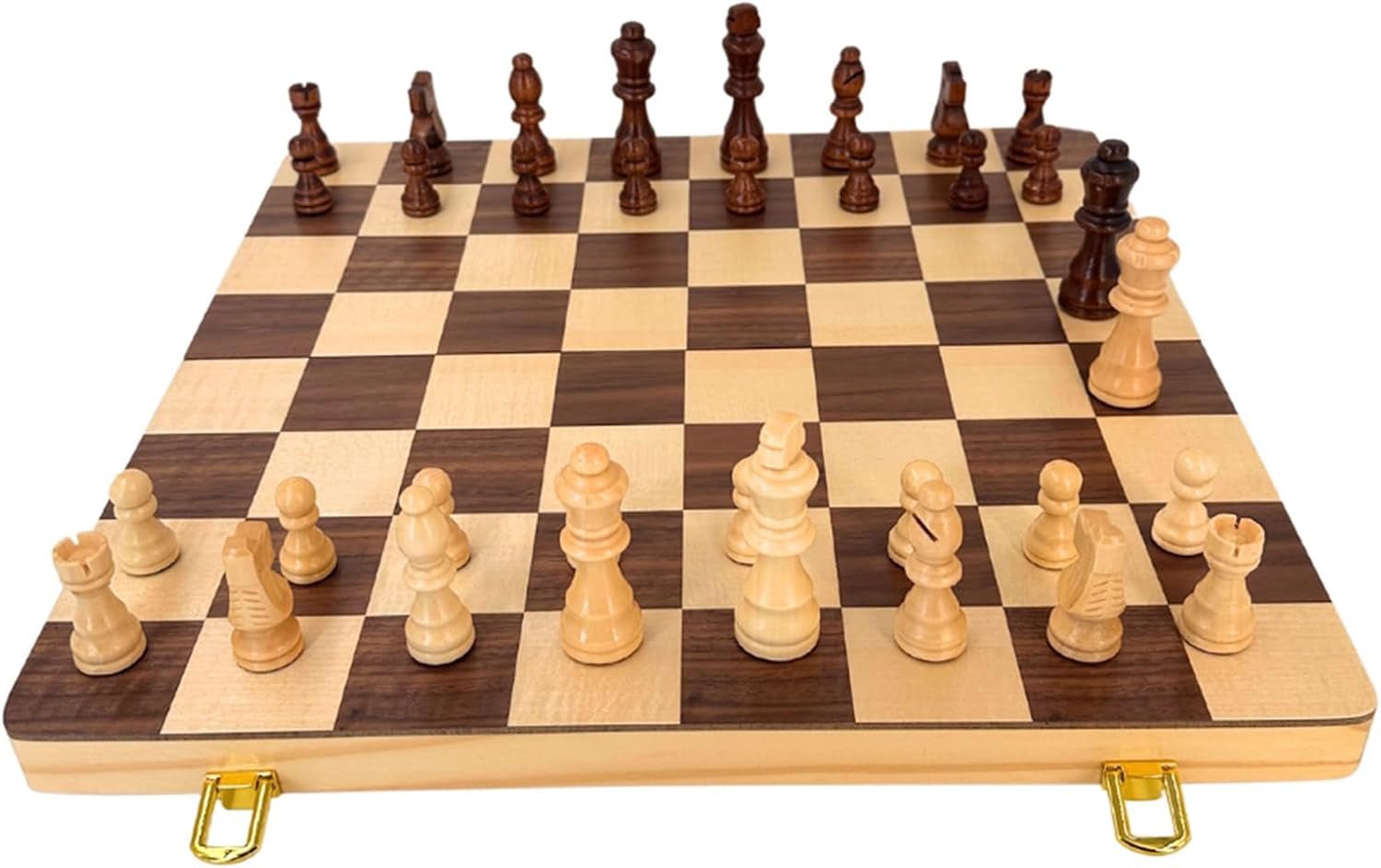 ® Chess Set CKW - 004 - Folding Board Game with Crafted Pieces and 2 Extra Queens - Perfect Gift for Family Fun - Nourishment Tapestry