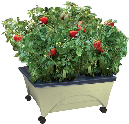 City Picker Mobile Raised Bed: Self - Watering Garden Box with Casters for Urban Growing - Nourishing Tapestry