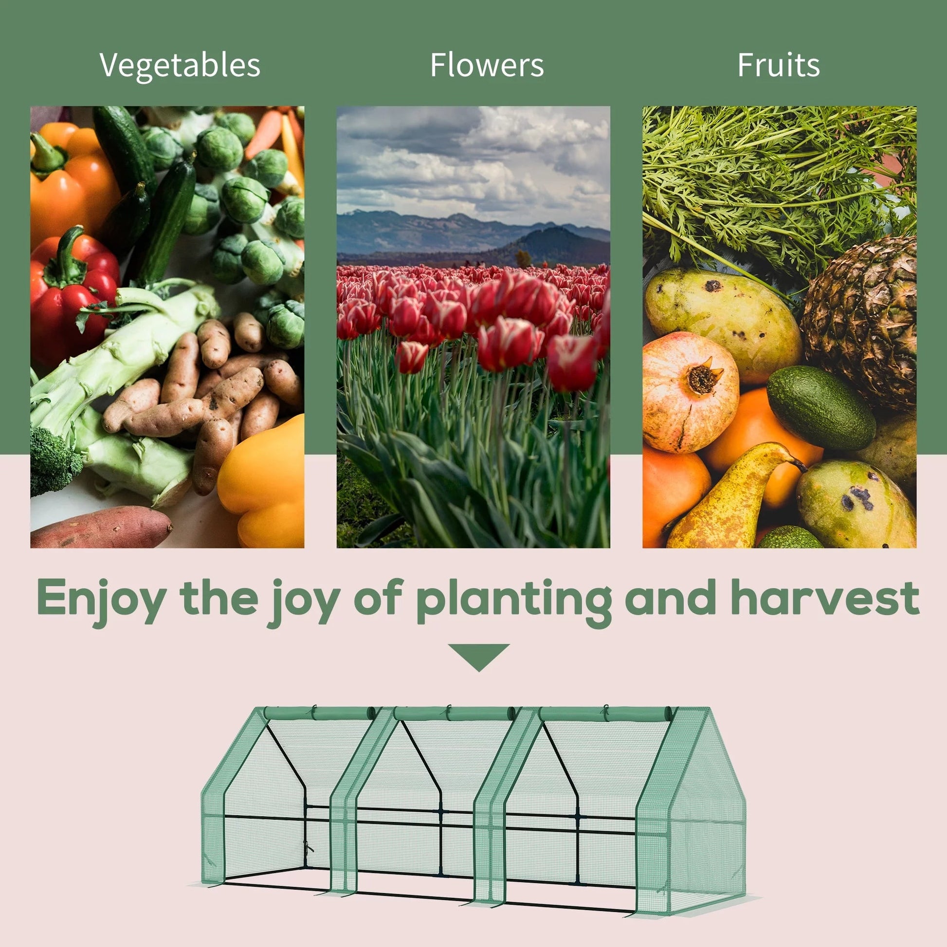 Compact 9 Greenhouse: Portable Outdoor Garden with UV - Resistant Cover and Easy - Access Doors for Sale - Nourishment Tapestry