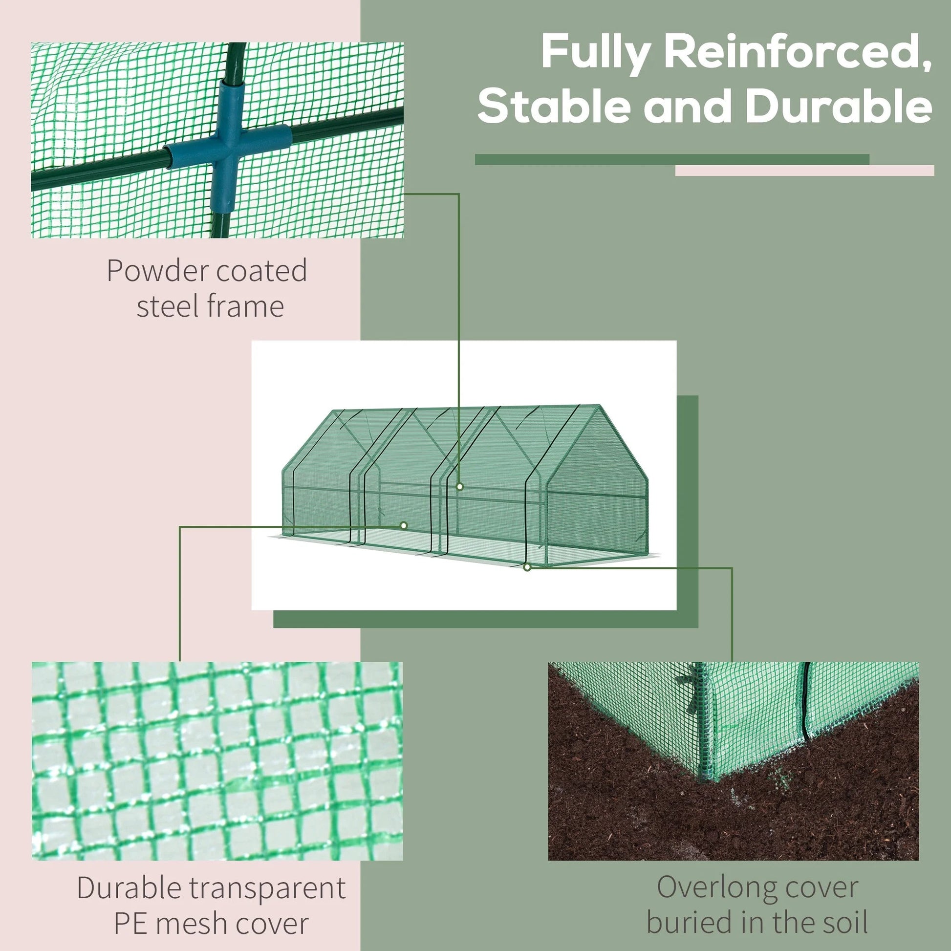 Compact 9 Greenhouse: Portable Outdoor Garden with UV - Resistant Cover and Easy - Access Doors for Sale - Nourishment Tapestry