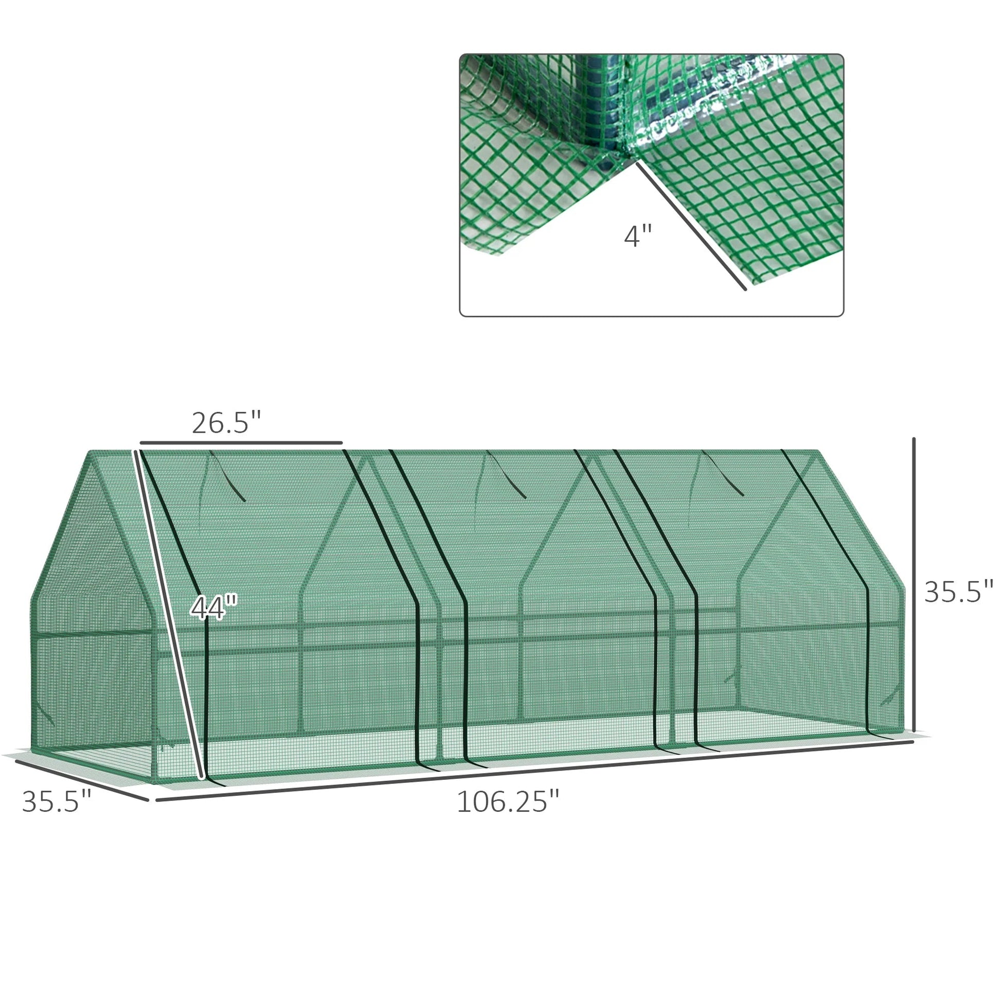 Compact 9 Greenhouse: Portable Outdoor Garden with UV - Resistant Cover and Easy - Access Doors for Sale - Nourishment Tapestry