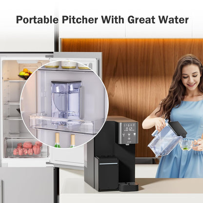 Countertop Reverse Osmosis System - Alkaline RO Water Filter with Portable Pitcher - NSF/ANSI 58 Certified - USA Tech Support - Nourishment Tapestry
