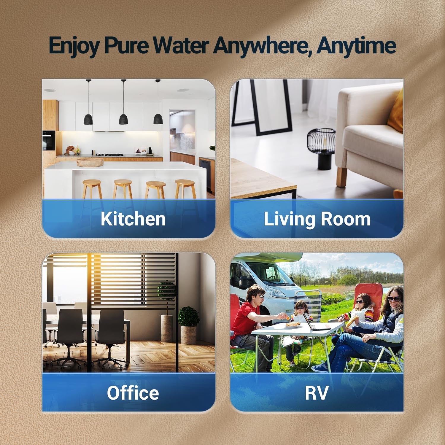 Countertop Reverse Osmosis Water Filtration System with Instant Hot Water Dispenser - Nourishment Tapestry