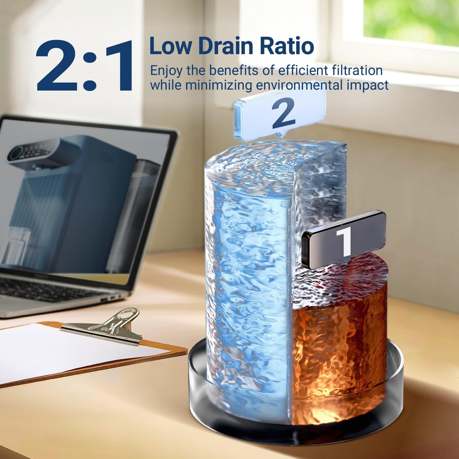 Countertop Reverse Osmosis Water Filtration System with Instant Hot Water Dispenser - Nourishment Tapestry