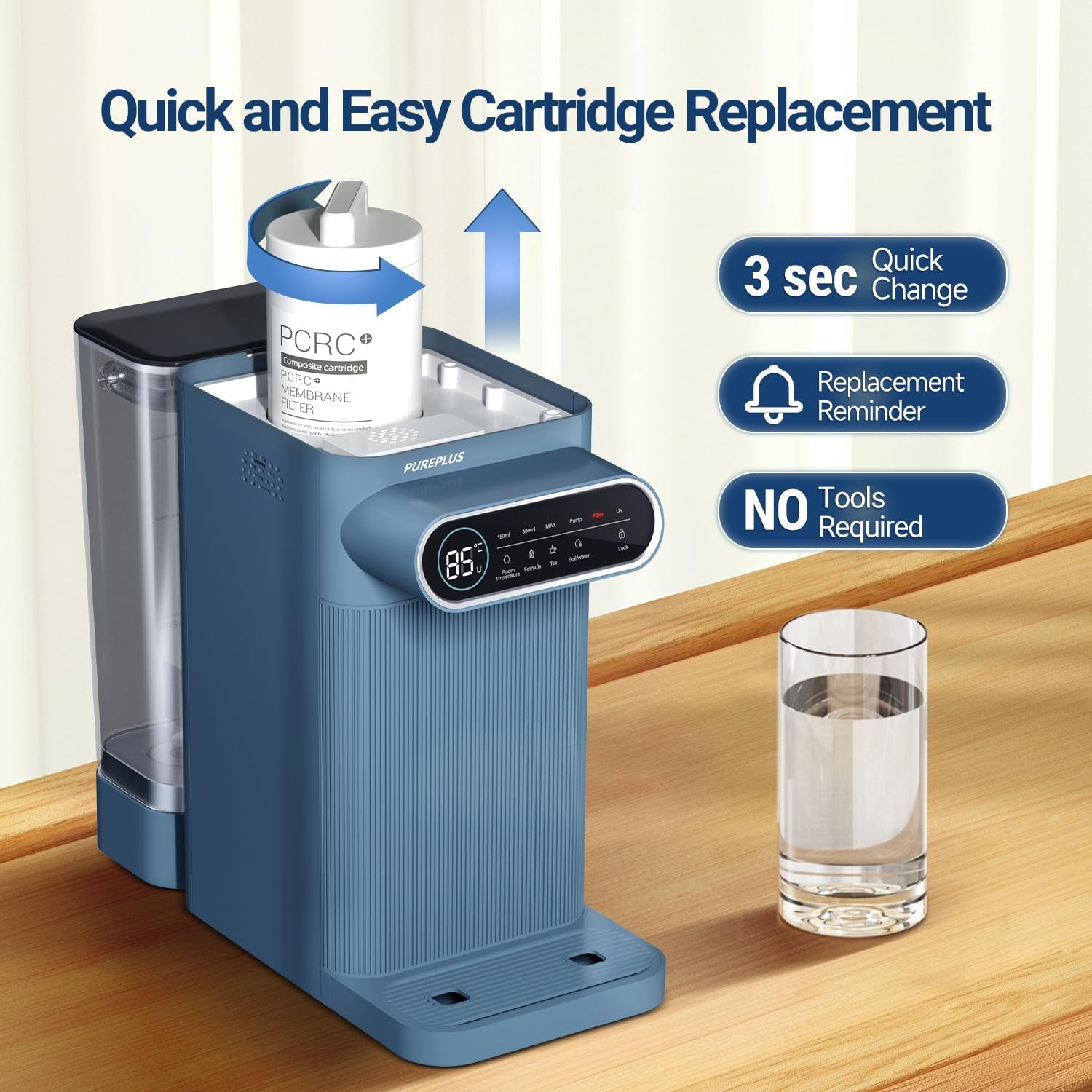 Countertop Reverse Osmosis Water Filtration System with Instant Hot Water Dispenser - Nourishment Tapestry