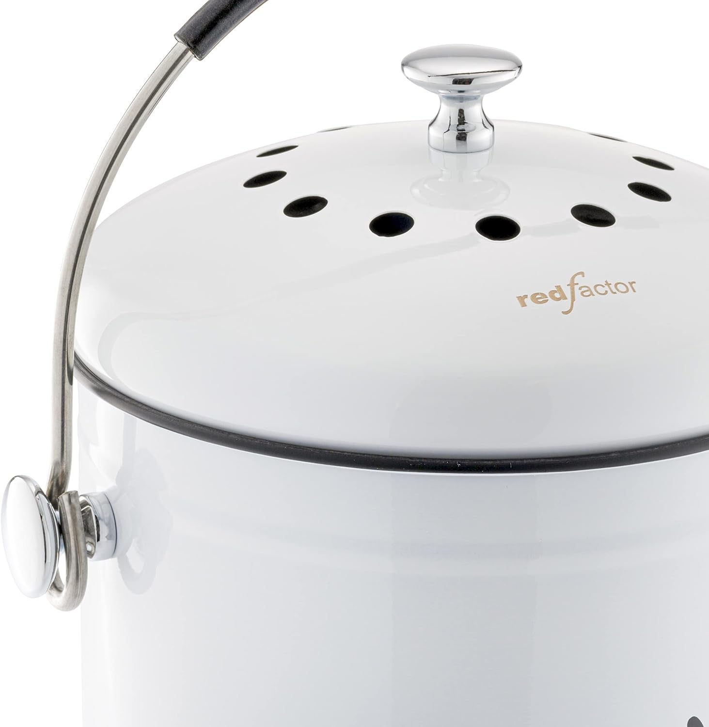 Deluxe Stainless Steel Compost Bin for Kitchen - Dual Filter Technology - 5L Capacity - Includes Replacement Filters - Nourishment Tapestry
