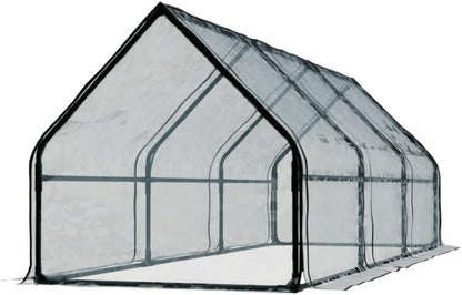 Durable Steel Frame Mini Greenhouse: 270x92x92cm PE Cover Tunnel with Roll - Up Doors - Buy Now! - Nourishment Tapestry