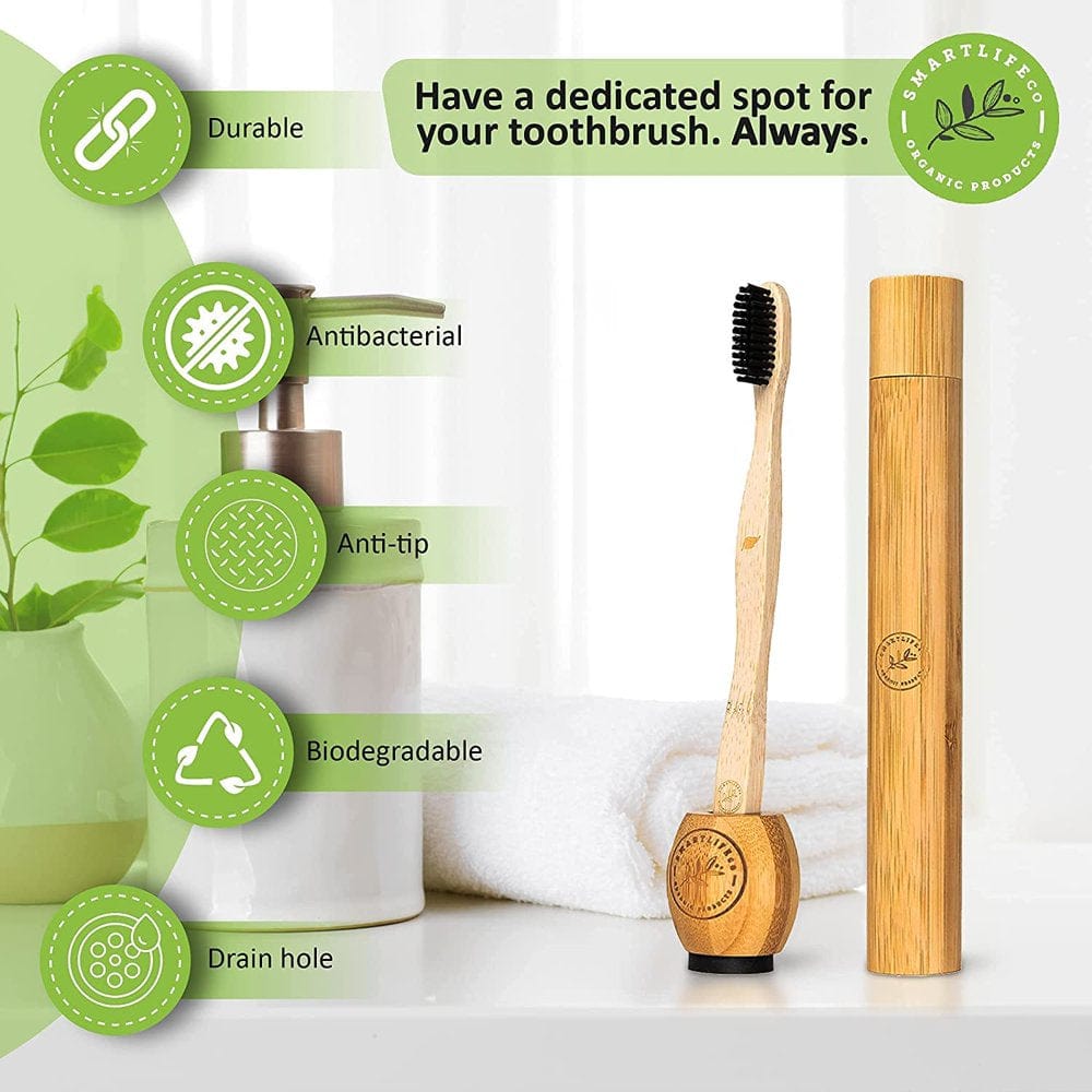 Eco - Friendly Bamboo Toothbrush Set: 4 - Pack for Waste - Free Camping & Travel Oral Care - Nourishment Tapestry