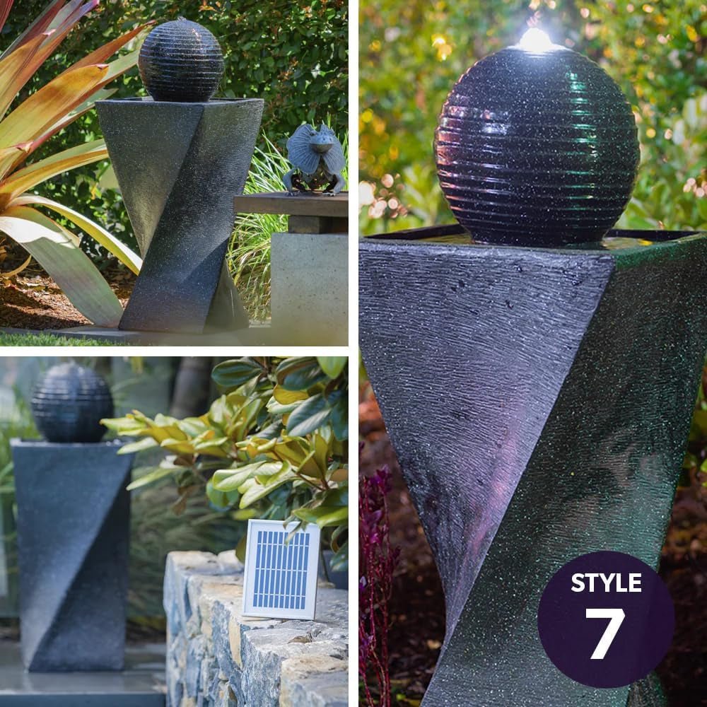 Elegant 3 - Tier Solar Bird Bath Fountain - Light Grey Garden Oasis - Nourishment Tapestry