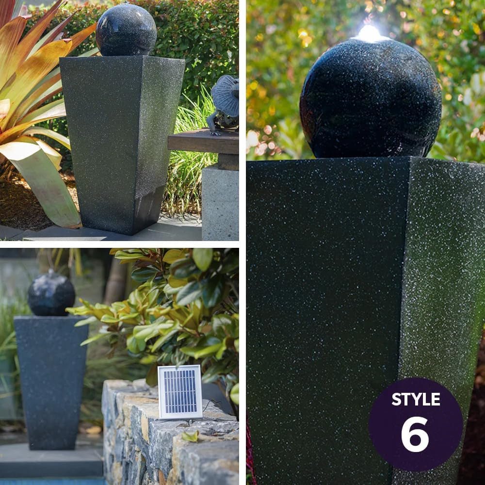 Elegant 3 - Tier Solar Bird Bath Fountain - Light Grey Garden Oasis - Nourishment Tapestry